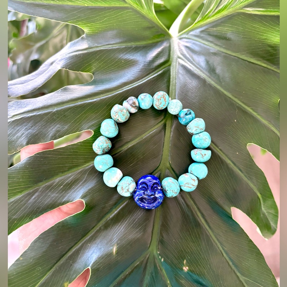 Howlite & Lapis Lazuli Buddha Bracelet – Inner Peace & Spiritual Wisdom